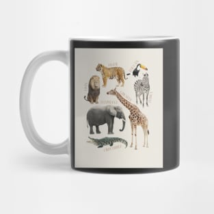 Safari animals kids room art print Mug